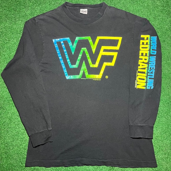 Anvil Other - World Wrestling Federation RARE 1990 Vintage Long Sleeve Tshirt